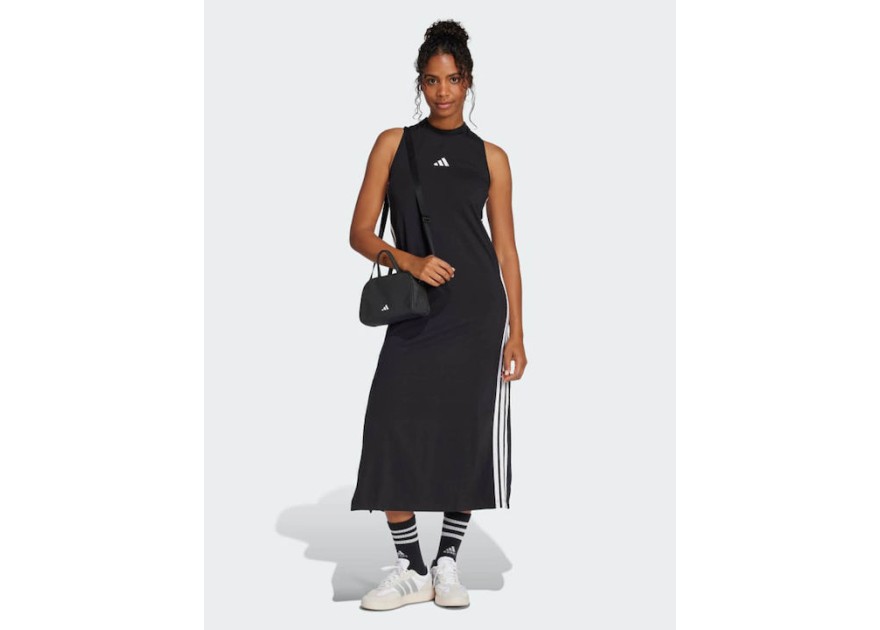 Adidas Essentials 3-Stripes Αθλητικό Φόρεμα Αμάνικο Black