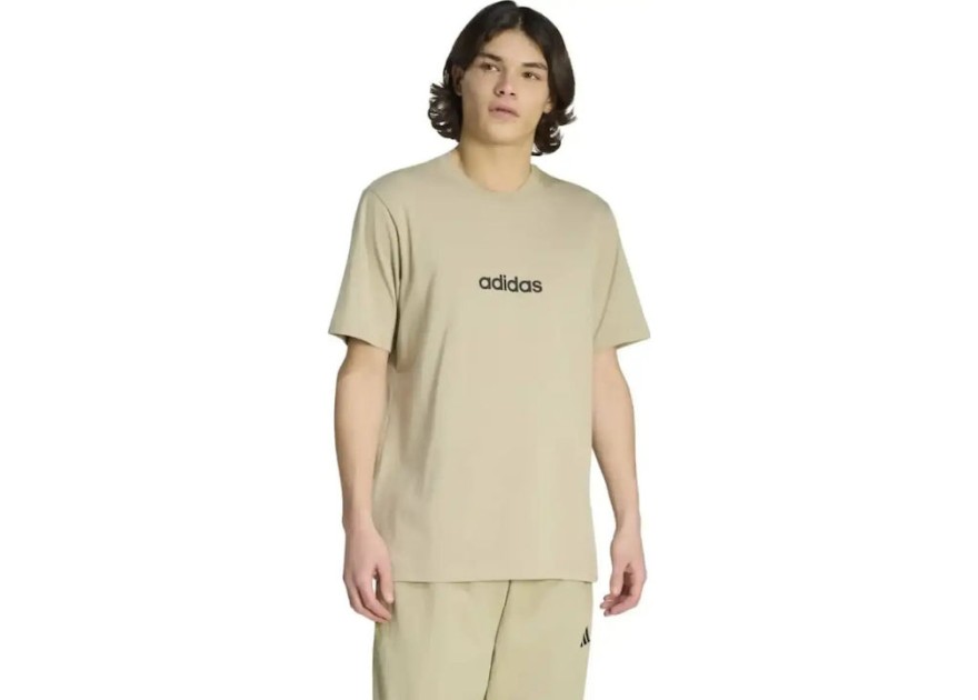 Adidas Polo Μπλούζα Κοντομάνικη Μπεζ