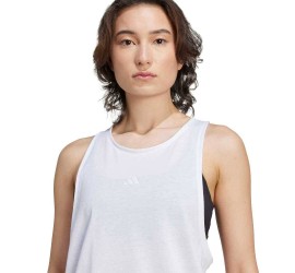 Adidas Essentials Γυναικεία Μπλούζα Βαμβακερή Αμάνικη Λευκή