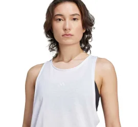 Adidas Essentials Γυναικεία Μπλούζα Βαμβακερή Αμάνικη Λευκή