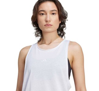 Adidas Essentials Γυναικεία Μπλούζα Βαμβακερή Αμάνικη Λευκή