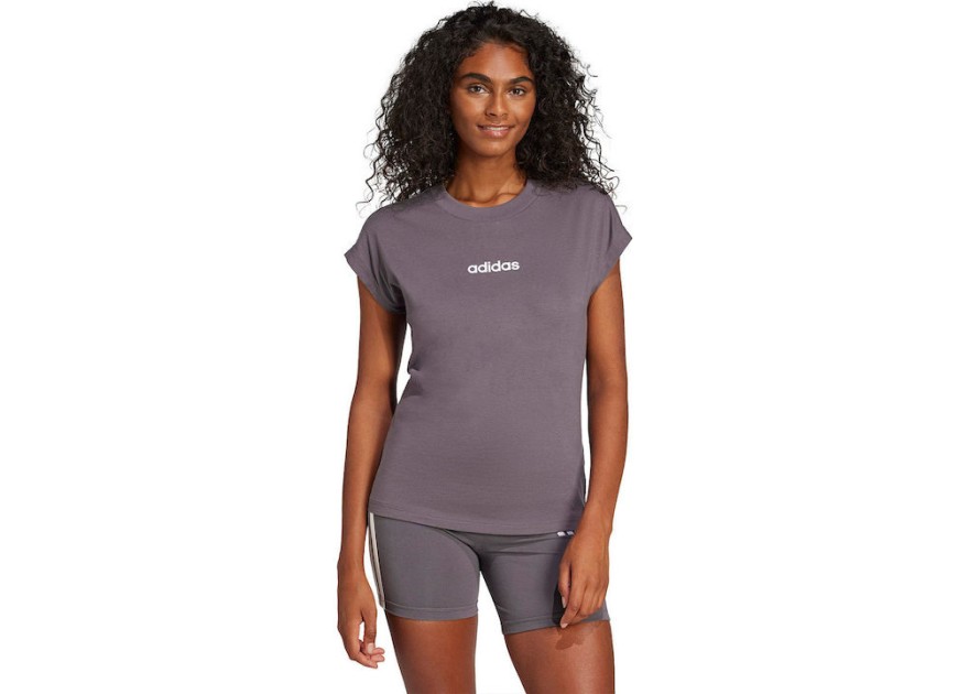 Adidas Γυναικείο Αθλητικό T-shirt Ανθρακί