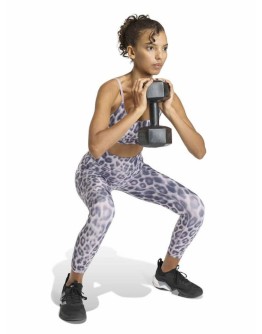 Adidas Animal Training Γυναικείο Cropped Κολάν Ψηλόμεσο Μωβ