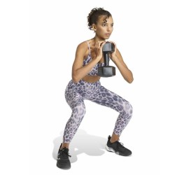 Adidas Animal Training Γυναικείο Cropped Κολάν Ψηλόμεσο Μωβ