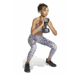 Adidas Animal Training Γυναικείο Cropped Κολάν Ψηλόμεσο Μωβ