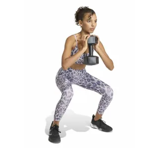Adidas Animal Training Γυναικείο Cropped Κολάν Ψηλόμεσο Μωβ