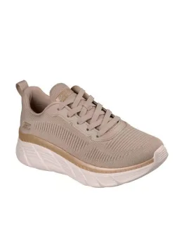 Skechers Bobs B Flex Γυναικεία Μποτάκια Μπεζ