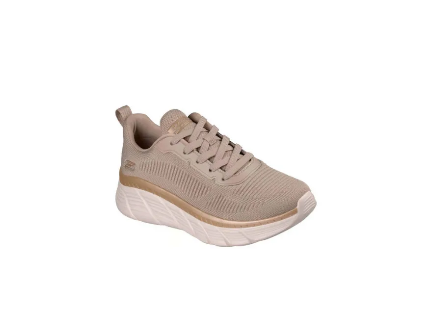 Skechers Bobs B Flex Γυναικεία Μποτάκια Μπεζ