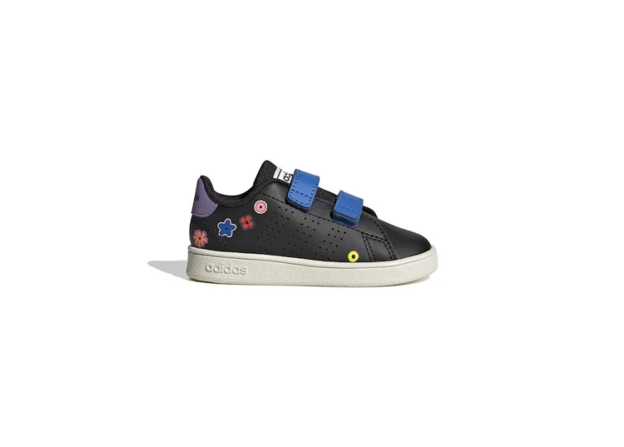 Adidas Παιδικά Sneakers Advantage CF με Σκρατς Μαύρα