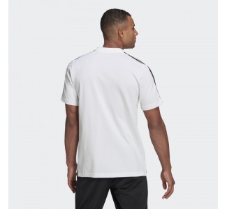 Adidas Aeroready Essentials Pique Embroidered Small Logo 3-Stripes Polo Shirt 