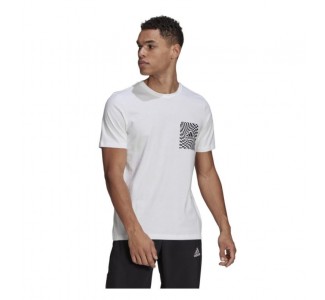 Adidas Race Flag Front and Back Graphic T-Shirt