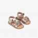 Conguitos Baby's Flowers Metallic Leather Sandals