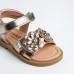 Conguitos Baby's Flowers Metallic Leather Sandals