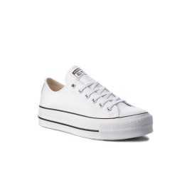 Converse Chuck Taylor All Star Lift Clean Low Top Flatforms Sneakers White / Black