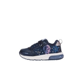 Geox Παιδικά Sneakers Frozen με Φωτάκια για Κορίτσι Μπλε