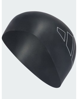 Adidas Logo Σκουφάκι Κολύμβησης Ενηλίκων από Σιλικόνη Μαύρο