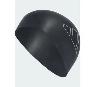 Adidas Logo Σκουφάκι Κολύμβησης Ενηλίκων από Σιλικόνη Μαύρο