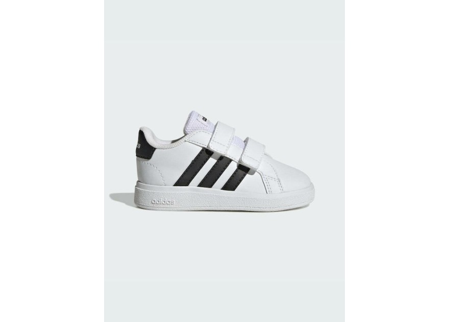 Adidas Παιδικά Sneakers Grand Court με Σκρατς Cloud White / Core Black