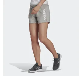 Adidas Essential Slim Logo Αθλητικό Γυναικείο Σορτς Γκρι