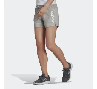 Adidas Essential Slim Logo Αθλητικό Γυναικείο Σορτς Γκρι