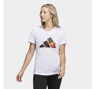 Adidas Aeroready Flower Graphic Running Tee 