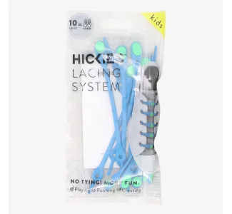 Hickies 2.0 Kid's Blue/Green Laces