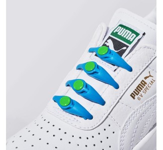 Hickies 2.0 Kid's Blue/Green Laces