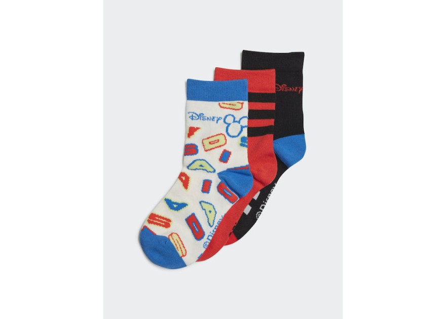 Adidas Αθλητικές Παιδικές Κάλτσες Μακριές Πολύχρωμες 3 Ζευγάρια