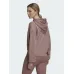 Adidas Studio Lounge Cropped Γυναικείο Φούτερ με Κουκούλα Wonder Oxide