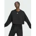 Adidas Cropped Γυναικείο Φούτερ Μαύρο