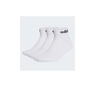 adidas Linear Αθλητικές Κάλτσες Λευκές 3 Ζεύγη