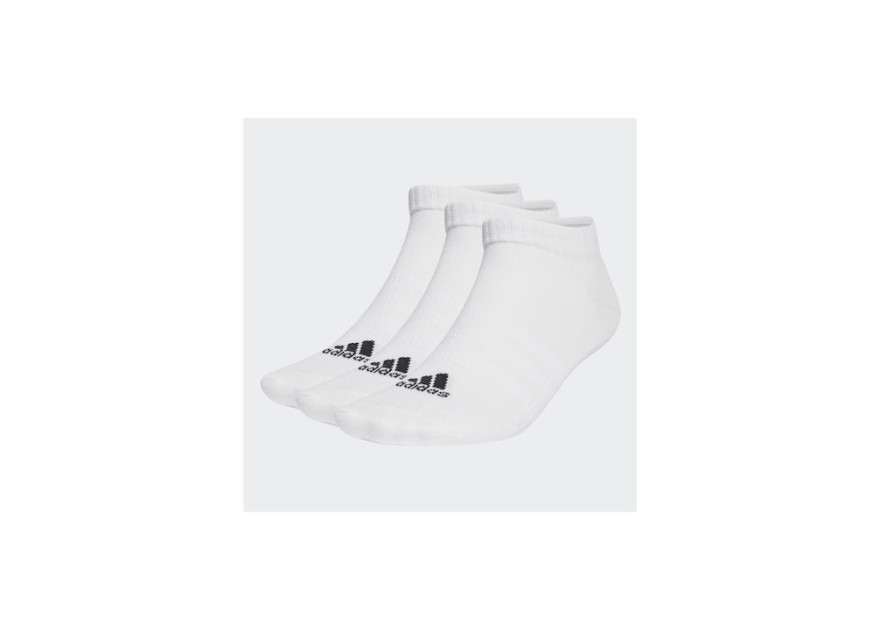 adidas Thin Light Αθλητικές Κάλτσες Λευκές 3 Ζεύγη