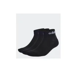 Adidas Linear Αθλητικές Κάλτσες Μαύρες 3 Ζεύγη