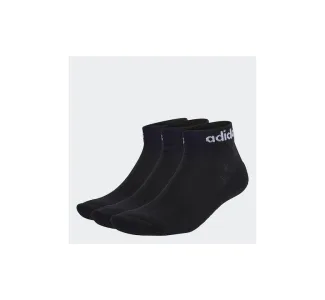 Adidas Linear Αθλητικές Κάλτσες Μαύρες 3 Ζεύγη
