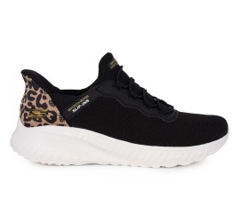 SKECHERS Bobs Sport Squad Chaos Seize The Hour Γυναικεία Αθλητικά Παπούτσια σε Μαύρο Χρώμα