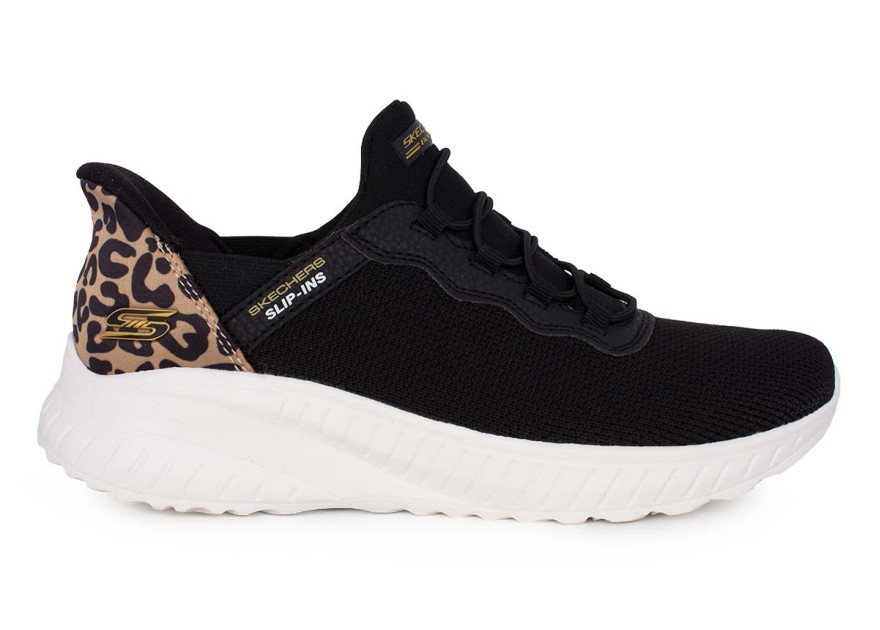 SKECHERS Bobs Sport Squad Chaos Seize The Hour Γυναικεία Αθλητικά Παπούτσια σε Μαύρο Χρώμα