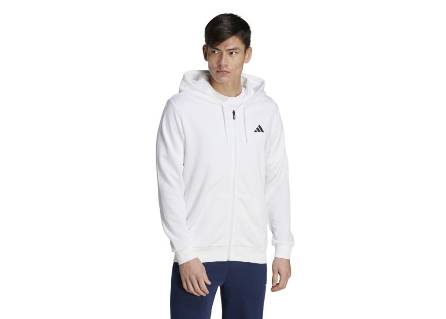 Adidas Club Teamwear Ανδρικό Φούτερ με Κουκούλα Λευκό