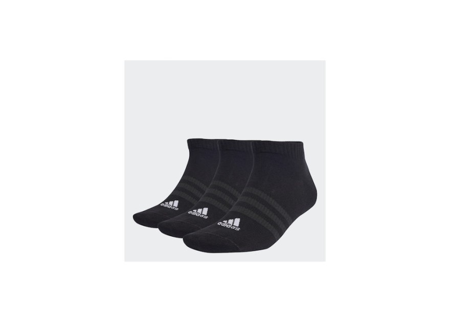 Adidas Thin Light Αθλητικές Κάλτσες Μαύρες 3 Ζεύγη