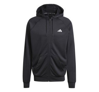 Adidas Fleece Ζακέτα Μαύρη Ανδρική