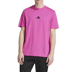 Adidas Essentials Small Logo Single Jersey T-Shirt Ανδρικό Κοντομάνικο Φούξια