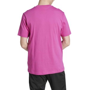 Adidas Essentials Small Logo Single Jersey T-Shirt Ανδρικό Κοντομάνικο Φούξια