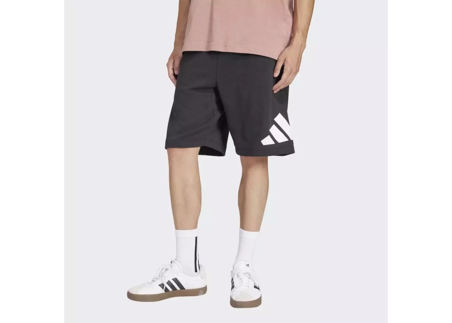 Adidas Big Logo French Terry Ανδρική Βερμούδα Μαύρη
