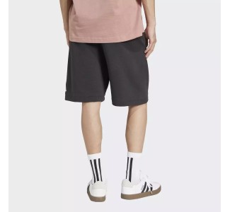 Adidas Big Logo French Terry Ανδρική Βερμούδα Μαύρη