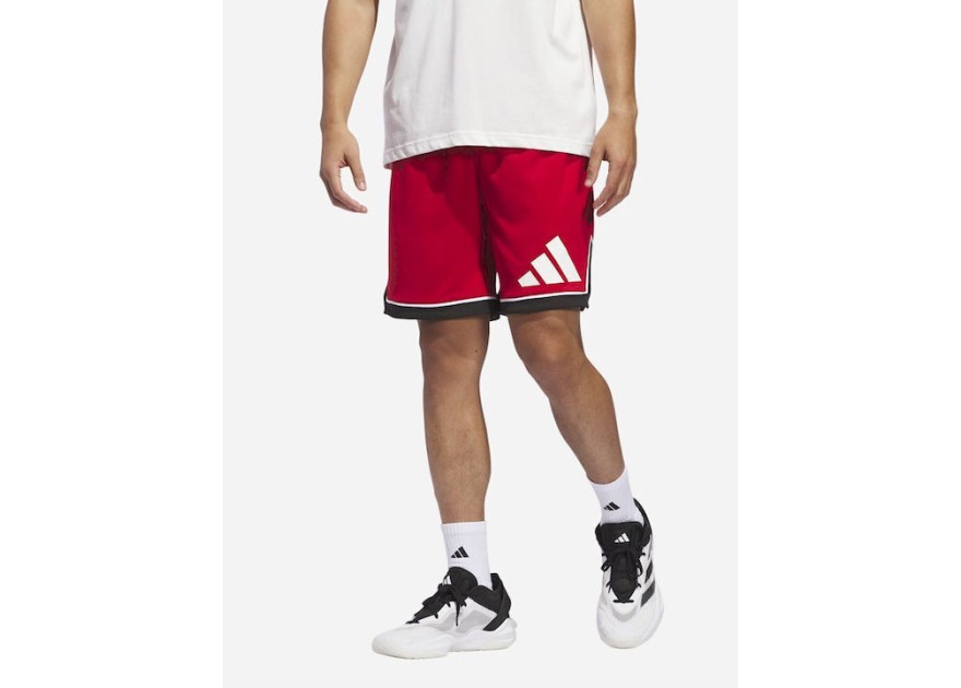 adidas Badge Αθλητική Ανδρική Βερμούδα Κόκκινη