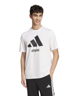 adidas  T-shirt Λευκό Ανδρική