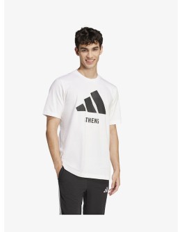 adidas  T-shirt Λευκό Ανδρική