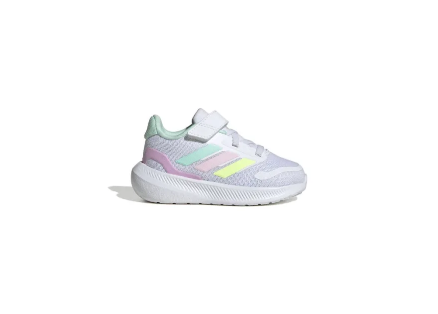 adidas Runfalcon 5 El I Αθλητικά Παιδικά Παπούτσια Running με Σκρατς Λευκά
