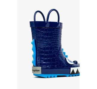 Conguitos - Blue Dinosaur Rain Boots Rubber Γαλότσες για Κορίτσι Μπλε