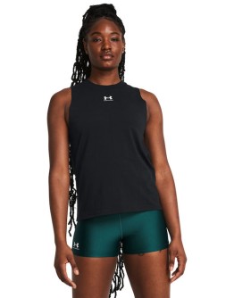 Under Armour Γυναικεία Αθλητική Βαμβακερή Μπλούζα Αμάνικη Μαυρο