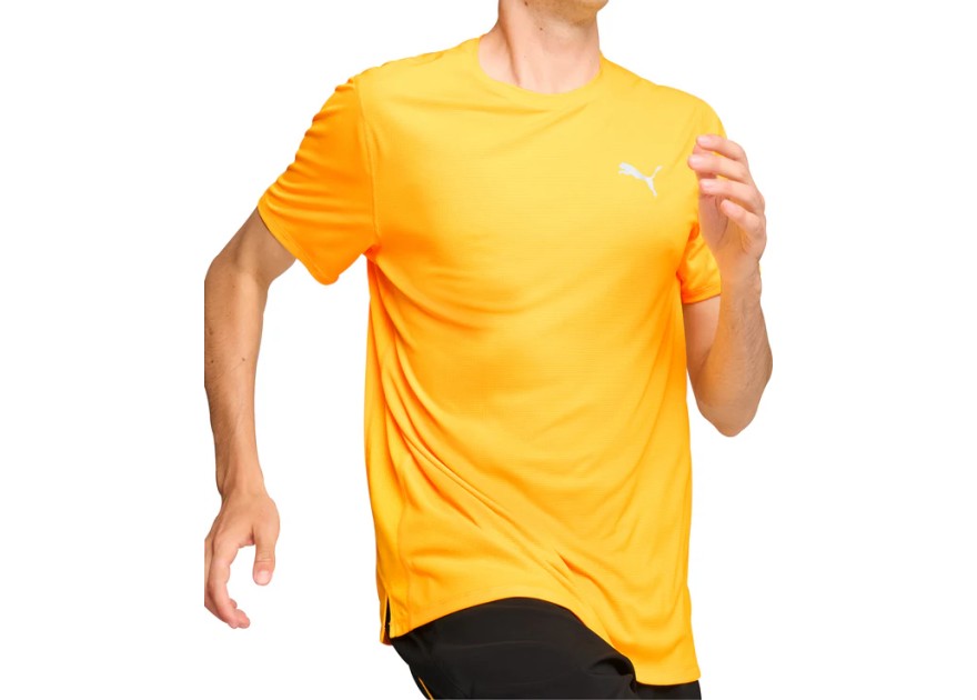 Puma Run Favourite Velocity Short Sleeve Mens Running Top - Orange